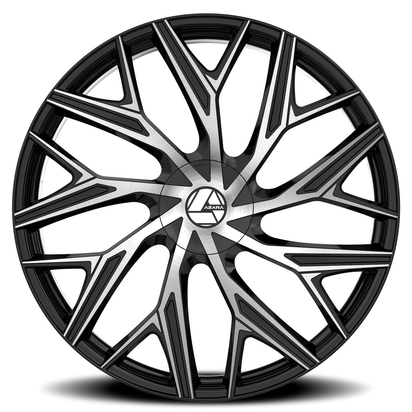 AZARA AZA-527 22X9.5 15 5X115/5X120 GLOSS BLACK & MACHINED