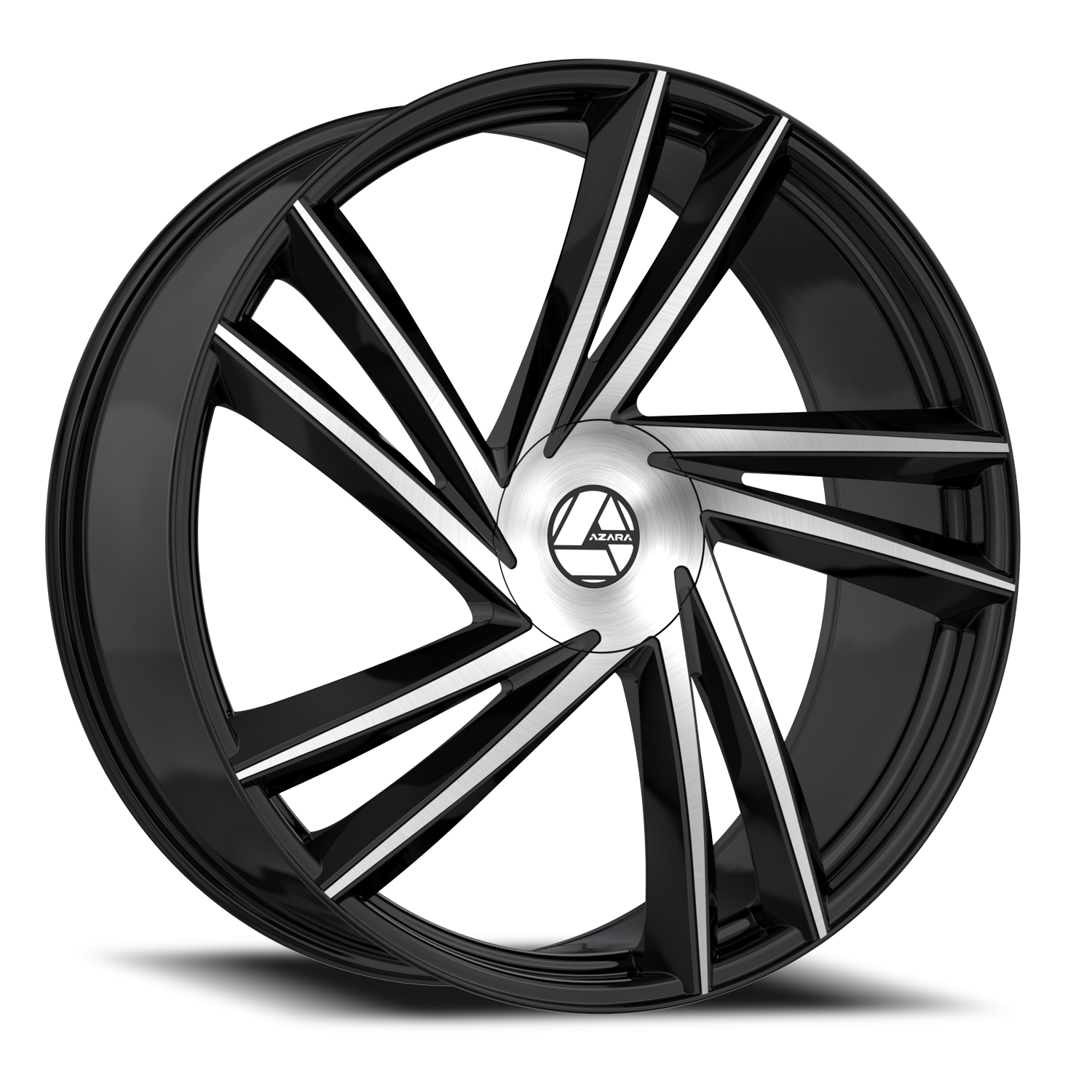 AZARA AZA-529 22X8.5 38 5X114.3/5X120 GLOSS BLACK & MACHINED