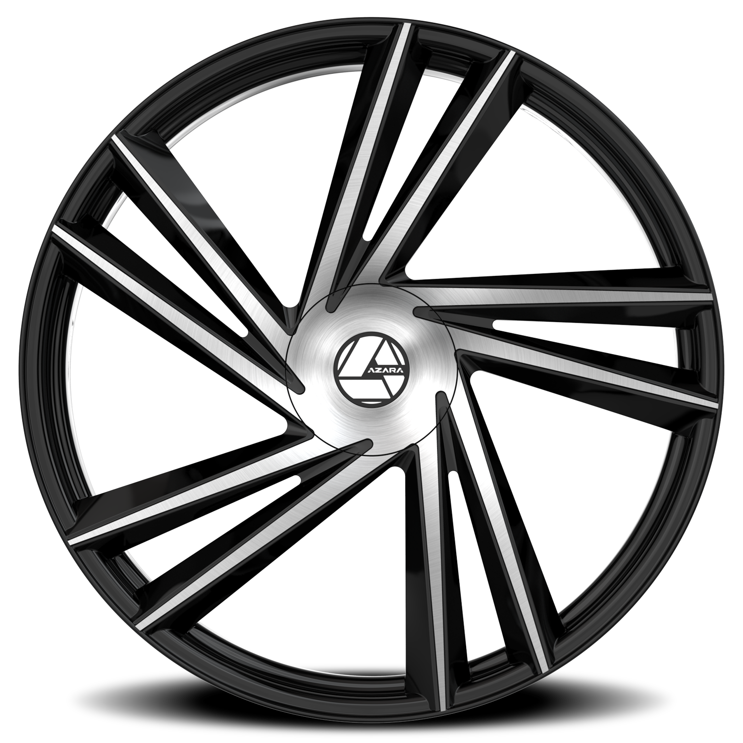 AZARA AZA-529 22X8.5 38 5X114.3/5X120 GLOSS BLACK & MACHINED
