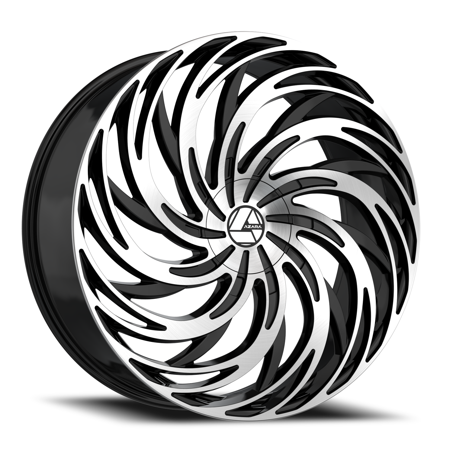 AZARA AZA-531 28X9.5 22 6X135/6X139.7 GLOSS BLACK & MACHINED