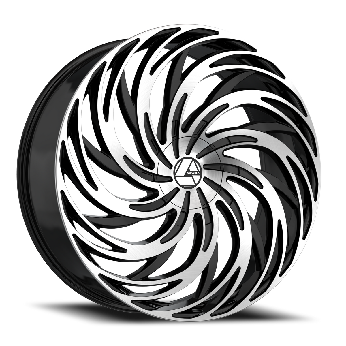 AZARA AZA-531 20X8.5 35 5X108/5X114.3 GLOSS BLACK & MACHINED