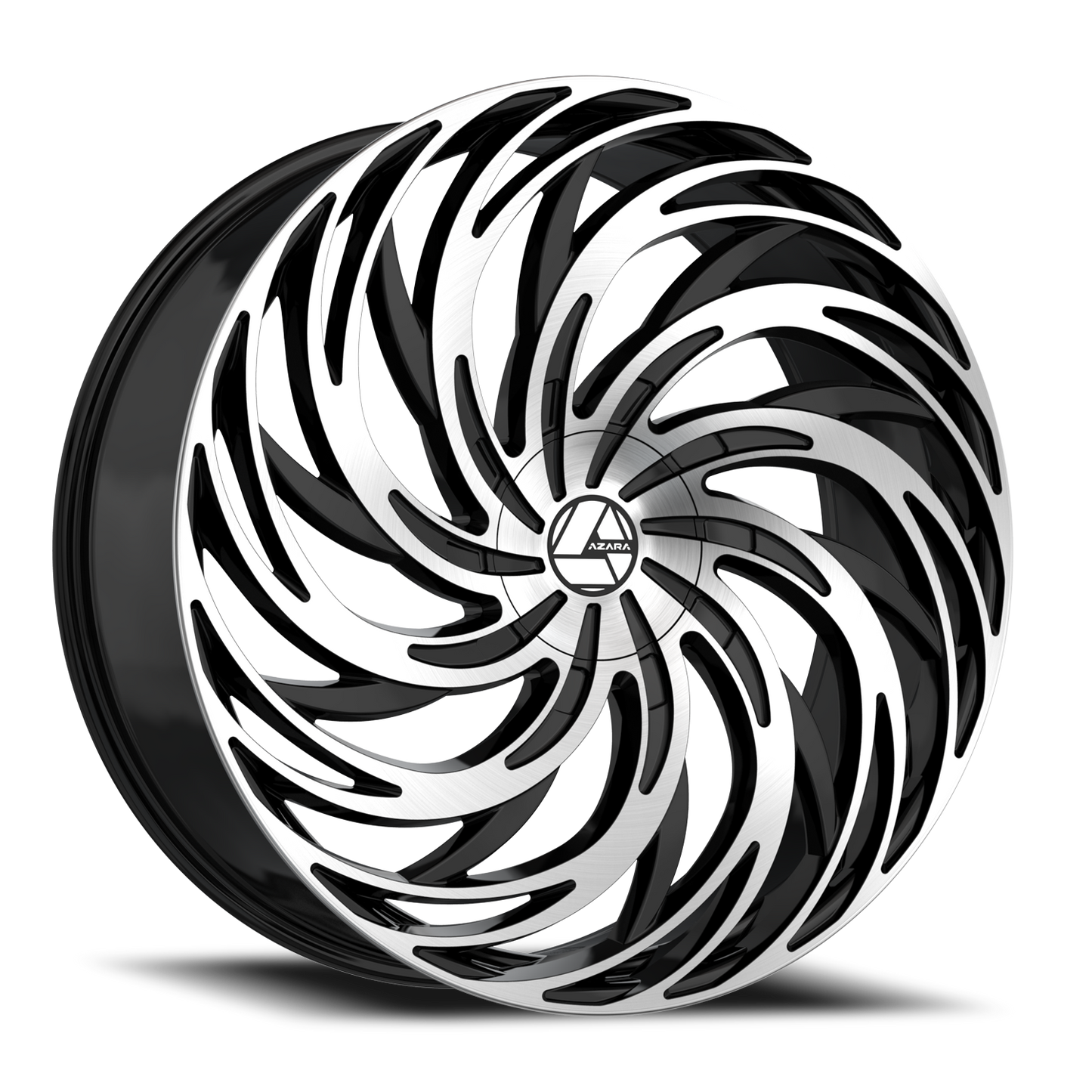 AZARA AZA-531 22X9.5 15 5X115/5X120 GLOSS BLACK & MACHINED