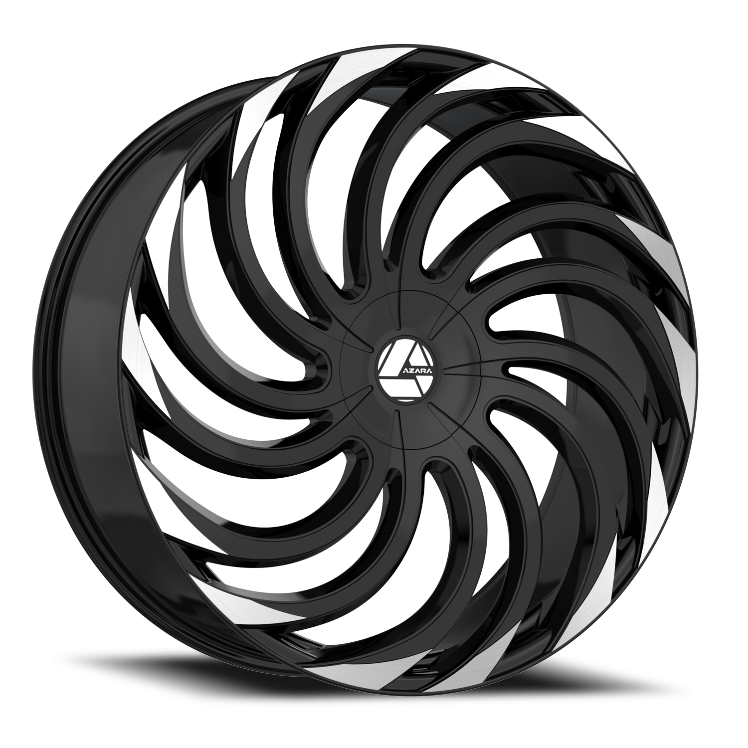 AZARA AZA-534 22X8.5 38 5X112/5X114.3 GLOSS BLACK & MACHINED