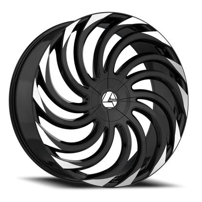 AZARA AZA-534 22X8.5 38 5X114.3/5X120 GLOSS BLACK & MACHINED