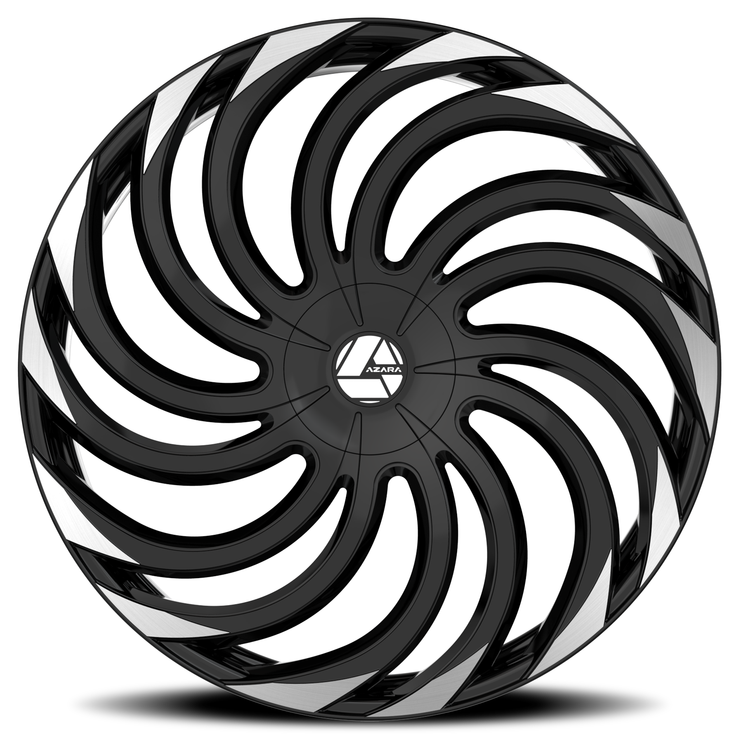 AZARA AZA-534 28X9.5 22 6X135/6X139.7 GLOSS BLACK & MACHINED
