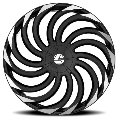 AZARA AZA-534 22X9.5 15 5X115/5X120 GLOSS BLACK & MACHINED