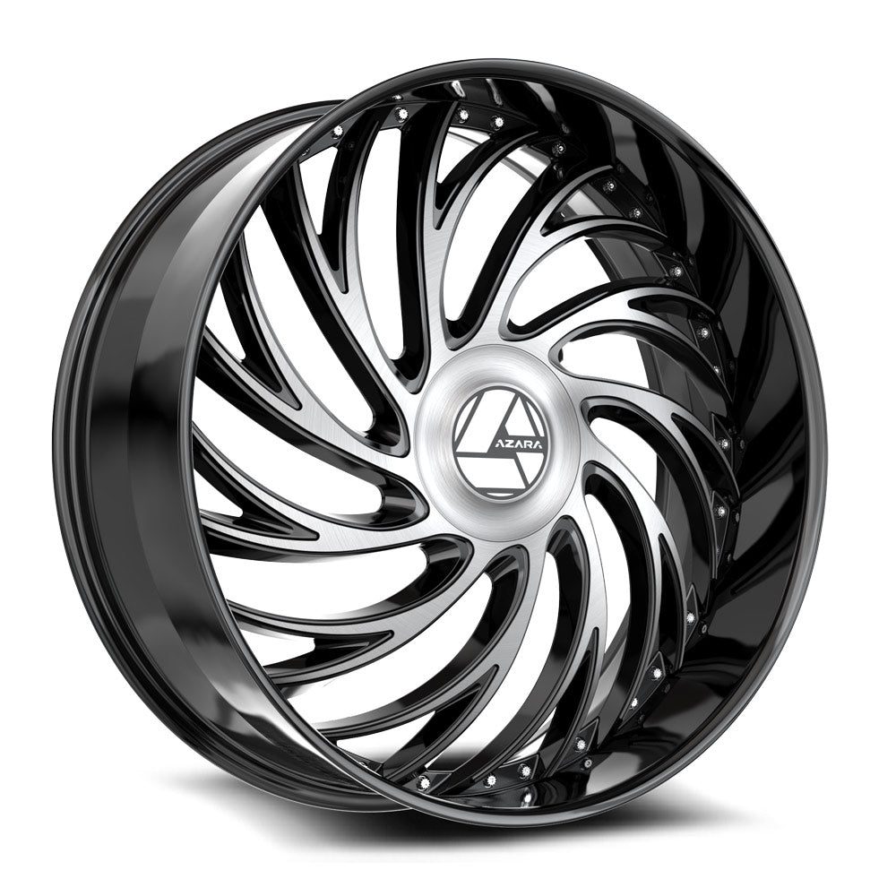 AZARA AZX-101 18X8.0 35 5X114.3/5X120 GLOSS BLACK & MACHINED