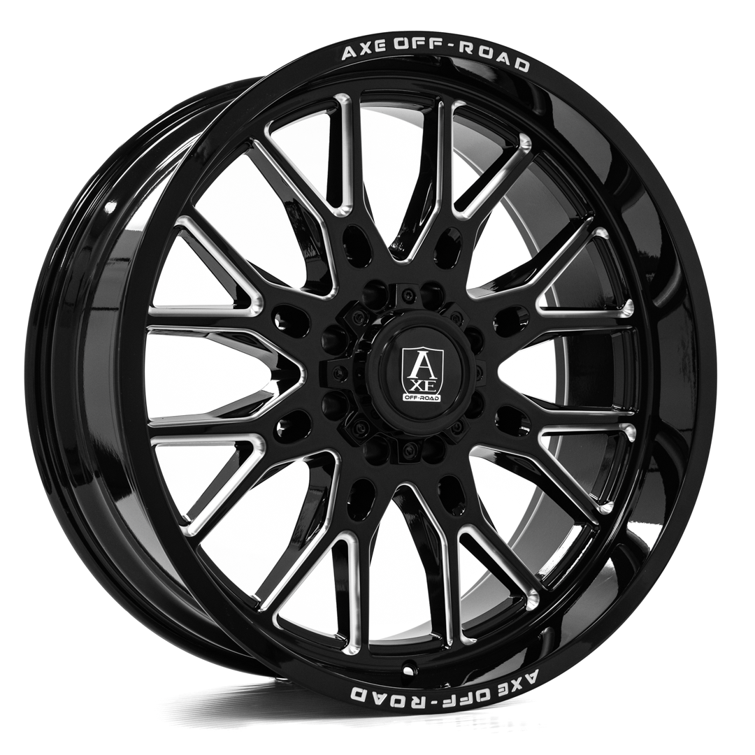 AXE ATLAS 24x10 -19 8x165.1 GLOSS BLACK MILLED