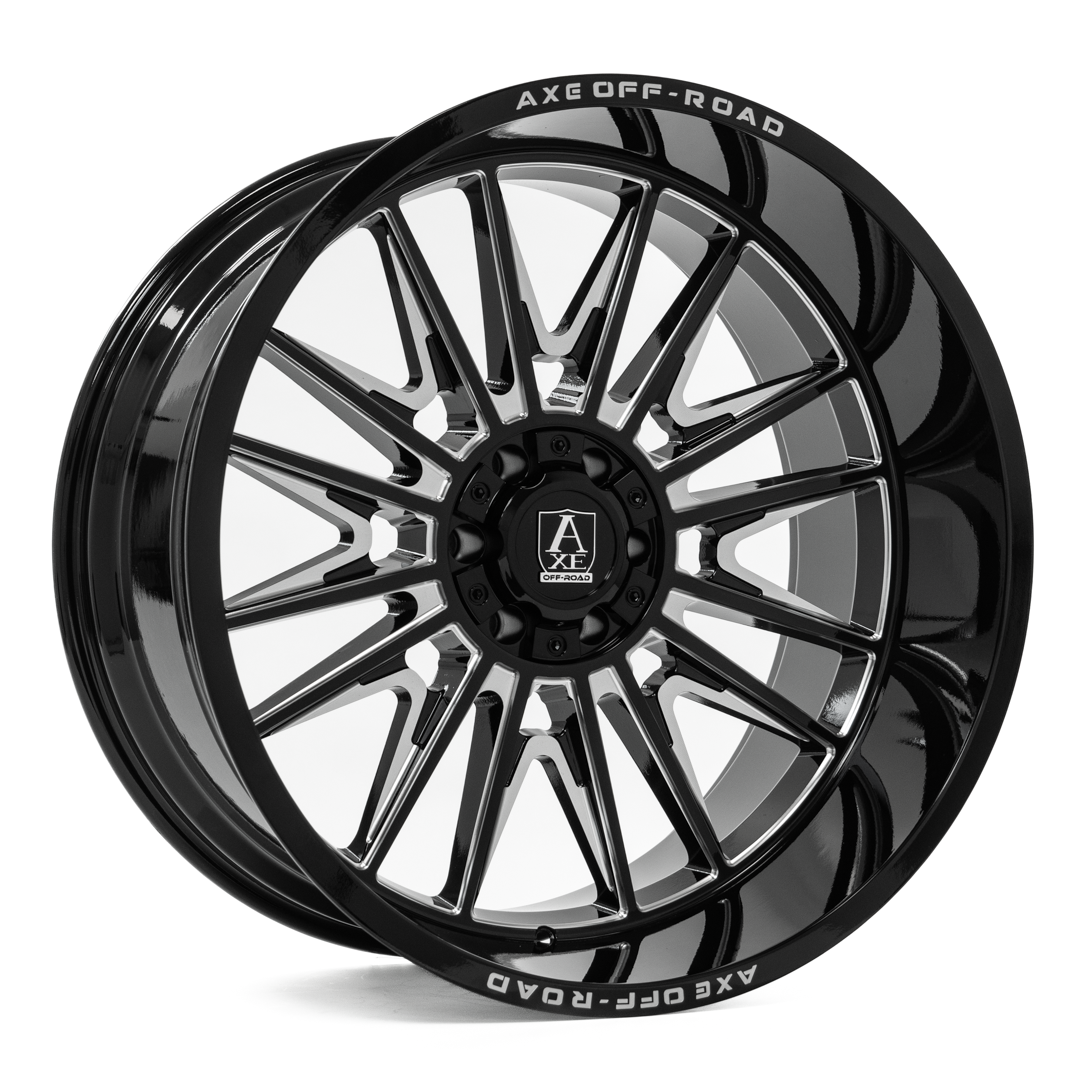 AXE ECHO 20x10 -19 5x127/5x139.7 GLOSS BLACK MILLED