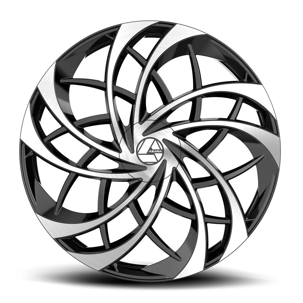 AZARA AZA-540 18X8 35 5X112/5X114.3 GLOSS BLACK & MACHINED