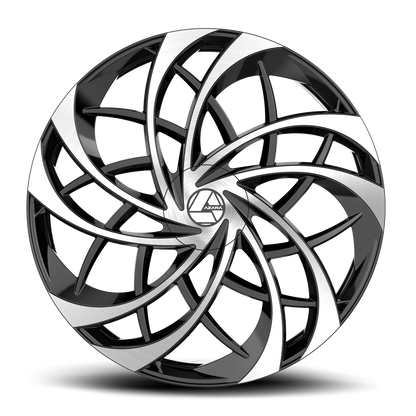 AZARA AZA-540 18X8 35 5X112/5X114.3 GLOSS BLACK & MACHINED