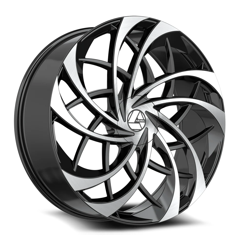 AZARA AZA-540 18X8 35 5X112/5X114.3 GLOSS BLACK & MACHINED