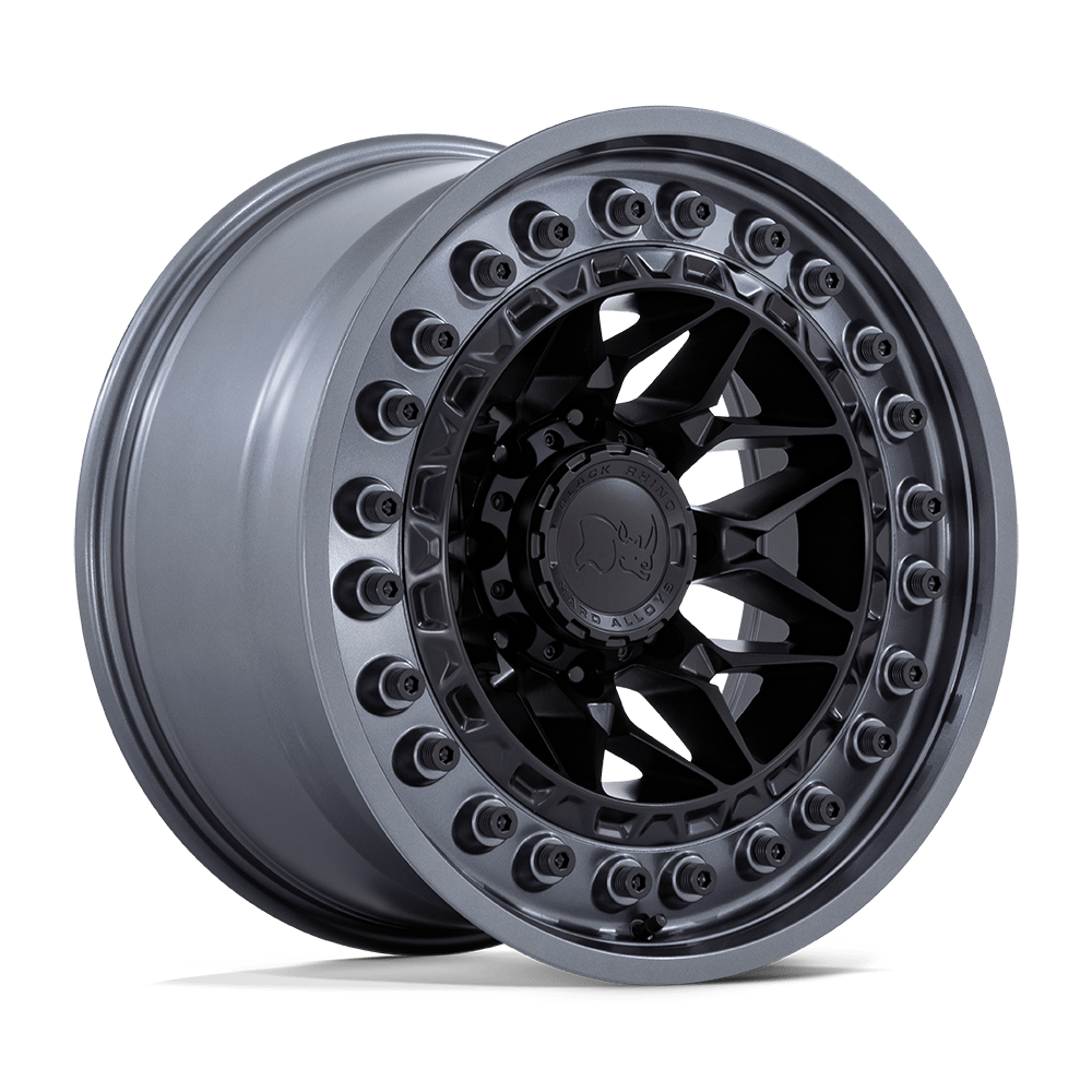 BLACK RHINO ALPHA 20X10 -18 6X139.7 MATTE BLACK WITH GUNMETAL LIP