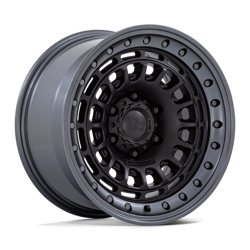 BLACK RHINO HARD ALLOYS BR014 SAHARA 17x9 0 5x127 MATTE BLACK W/ GUNMETAL LIP