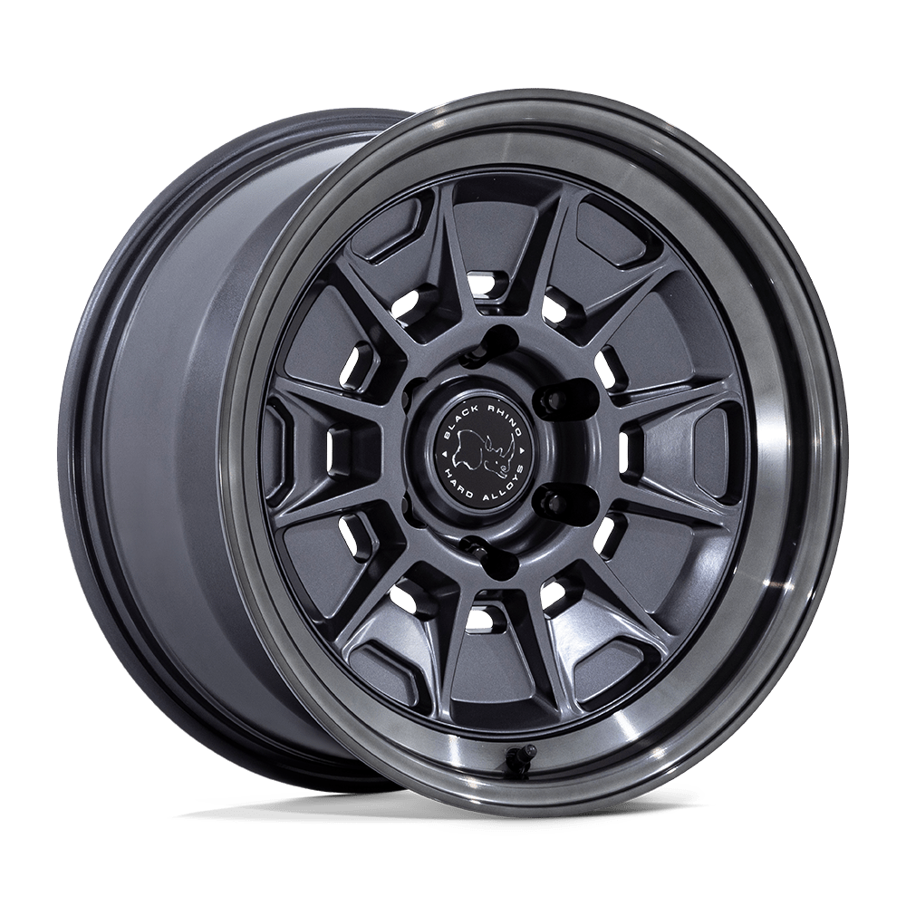BLACK RHINO HARD ALLOYS BR021 MONDO 17x8.5 20 6x139.7 MATTE GUNMETAL W/ G-GRAY LIP