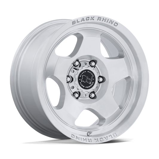 BLACK RHINO HARD ALLOYS BR031 SOL 17X8 20 6X139.7 GLOSS SILVER W/ MACHINED FACE