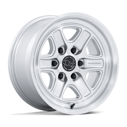 BLACK RHINO HARD ALLOYS BR032 ECHO 17X8.5 0 6X139.7 GLOSS SILVER W/ MACHINED FACE