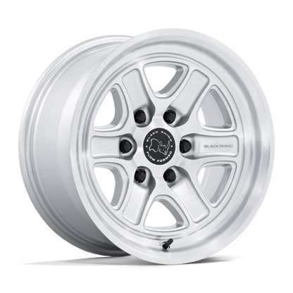 BLACK RHINO HARD ALLOYS BR032 ECHO 18X9 12 8X180 GLOSS SILVER W/ MACHINED FACE