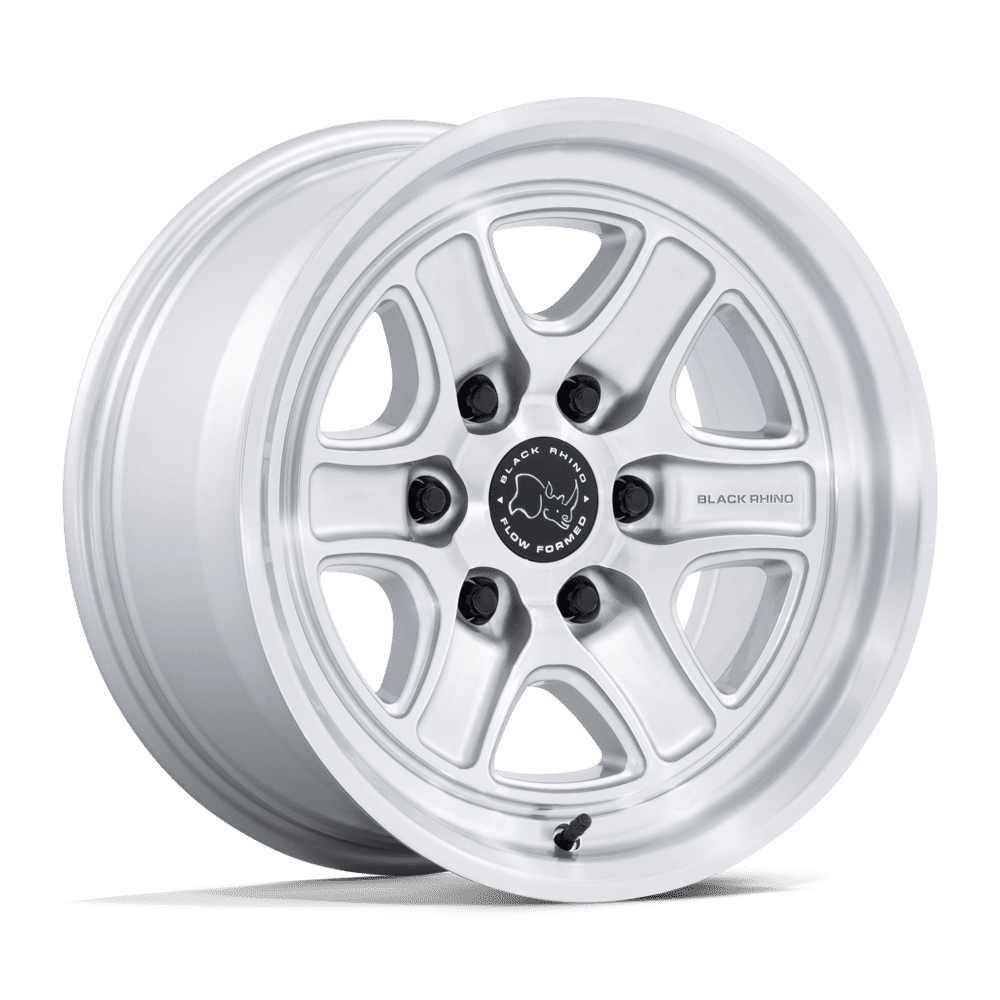 BLACK RHINO HARD ALLOYS BR032 ECHO 18X9 12 6X139.7 GLOSS SILVER W/ MACHINED FACE