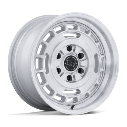 BLACK RHINO HARD ALLOYS BR600 VAGABOND 17X8.5 25 6X139.7 GLOSS SILVER W/ MACHINED FACE