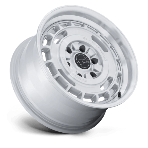BLACK RHINO HARD ALLOYS BR600 VAGABOND 17X8 32 6X130 GLOSS SILVER W/ MACHINED FACE