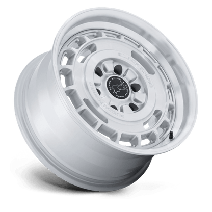 BLACK RHINO HARD ALLOYS BR600 VAGABOND 17X8 32 6X130 GLOSS SILVER W/ MACHINED FACE