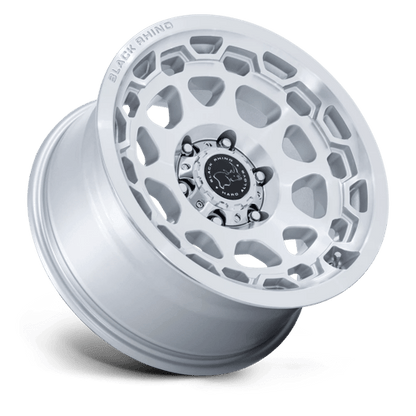 BLACK RHINO HARD ALLOYS BR026 CONGO 17X8.5 25 6X139.7 GLOSS SILVER W/ MACHINED FACE
