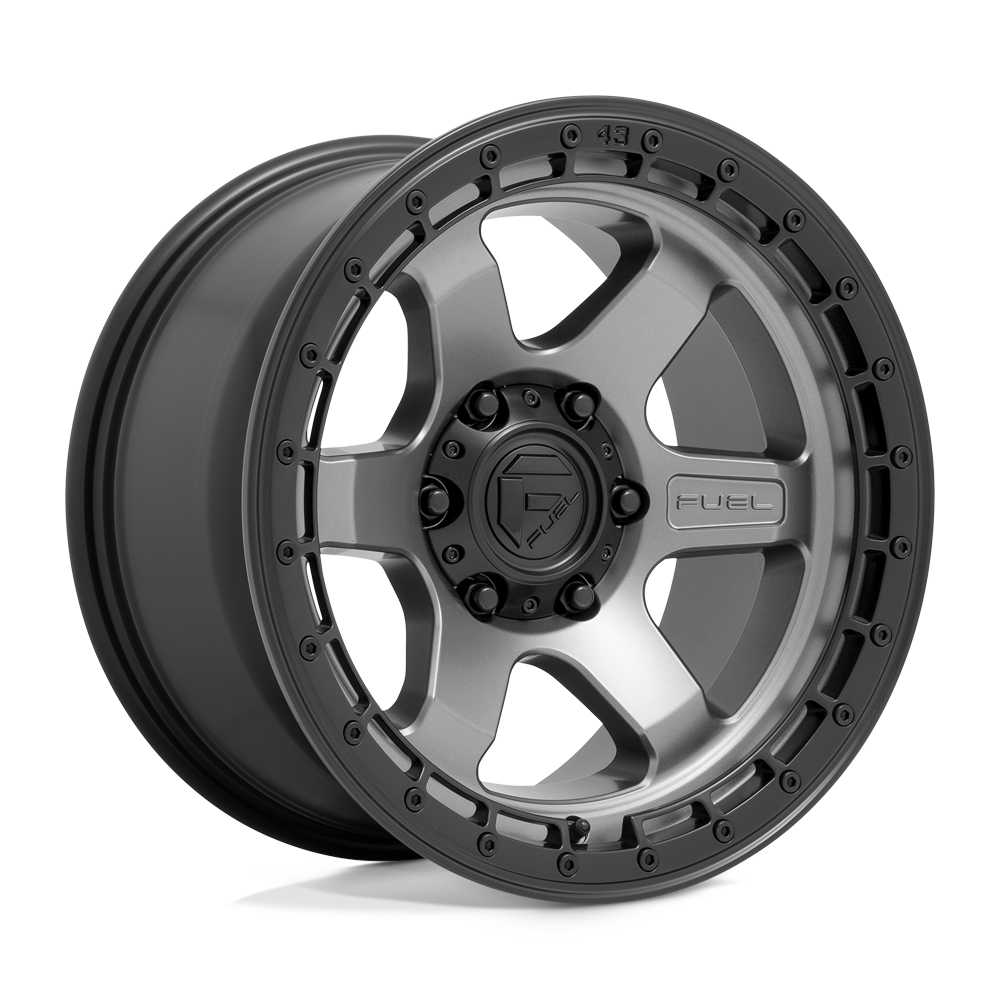 Fuel 1Pc D752 BLOCK - 17x9 1mm 6x135 MATTE GUNMETAL W/ BLACK RING Wheel | D75217908950