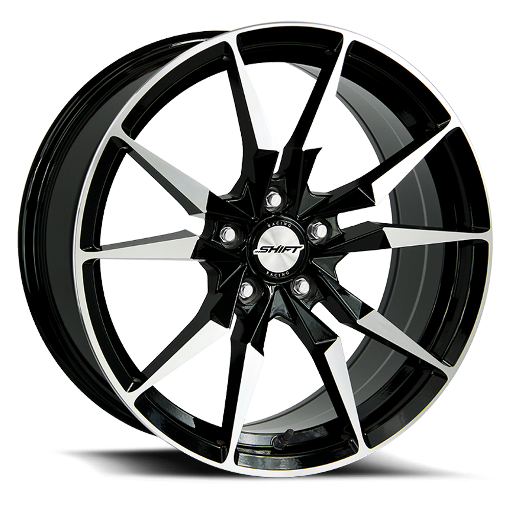 SHIFT H29 BLADE 17X7.5 35MM 5X114.3 GLOSS BLACK MACHINED | H29751435GBM