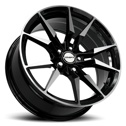 SHIFT H29 BLADE 18X8 35MM 5X114.3 GLOSS BLACK MACHINED | H29851435GBM
