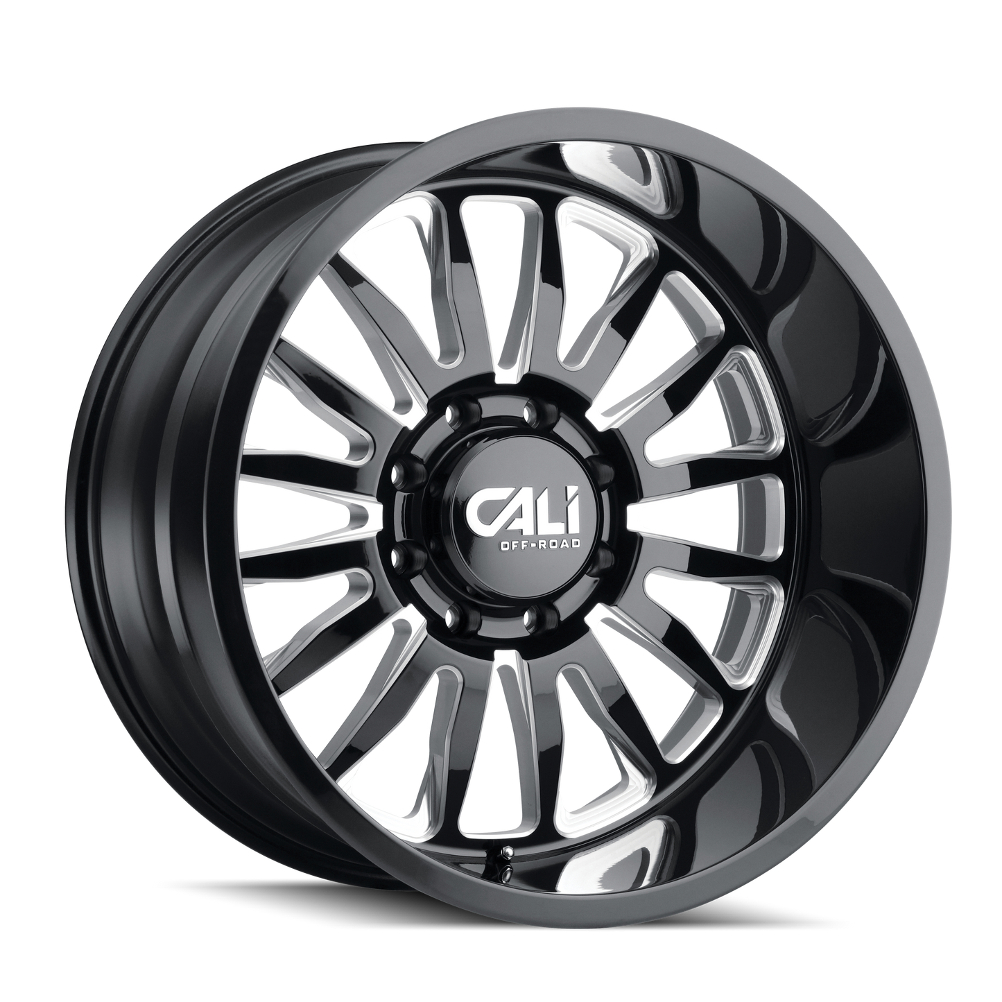 CALI OFF-ROAD SUMMIT 9110 24X14 -76MM 8x180 124.1MM GLOSS BLACK/MILLED SPOKES