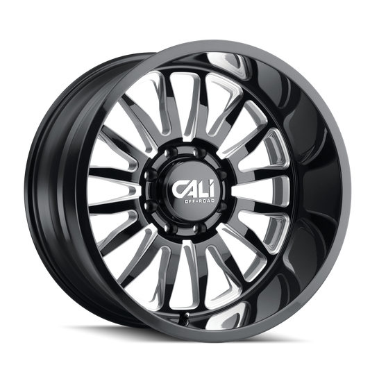 CALI OFF-ROAD SUMMIT 9110 26X14 -76MM 8x165.1 125.2MM GLOSS BLACK/MILLED SPOKES