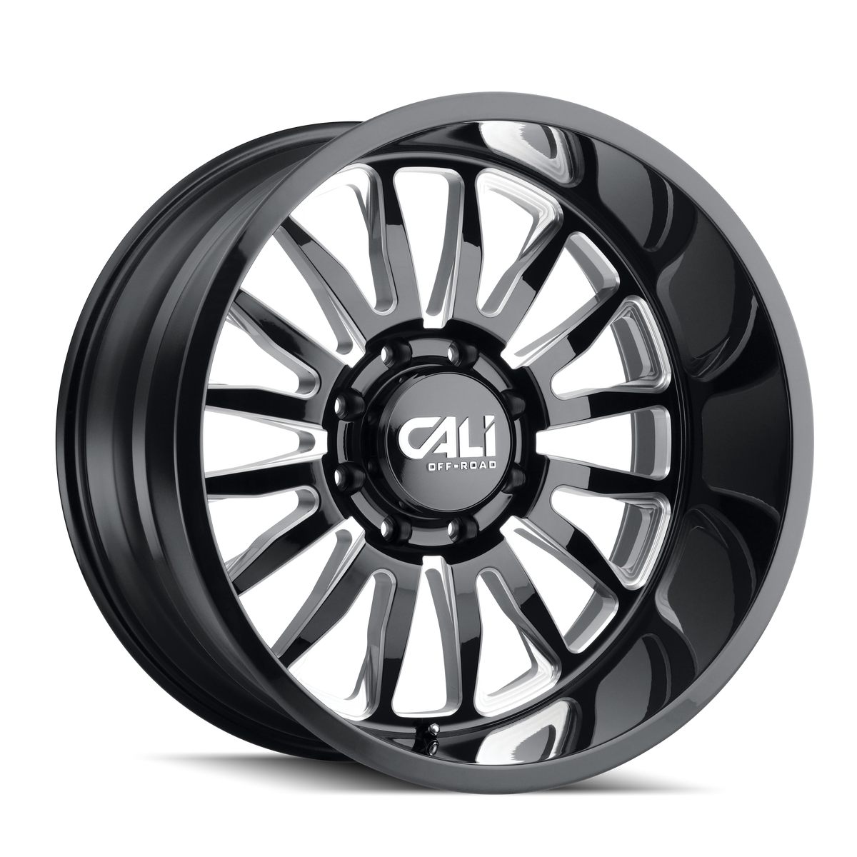 CALI OFF-ROAD SUMMIT 9110 22X12 -51MM 8x170 125.2MM GLOSS BLACK/MILLED SPOKES