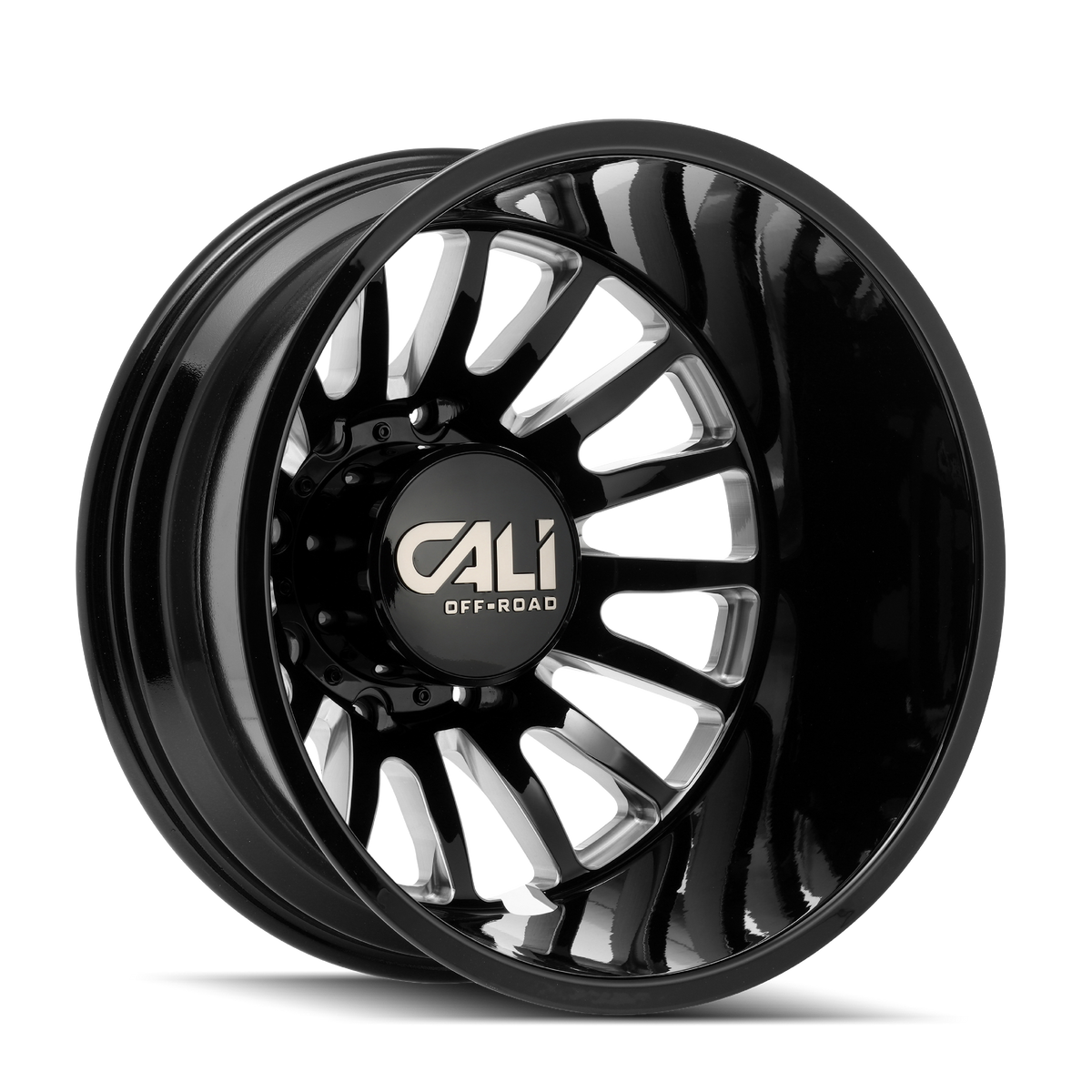 CALI OFF-ROAD SUMMIT DUALLY 9110D 20X8.25 -232MM 8x210 154.2MM GLOSS BLACK/MILLED SPOKES