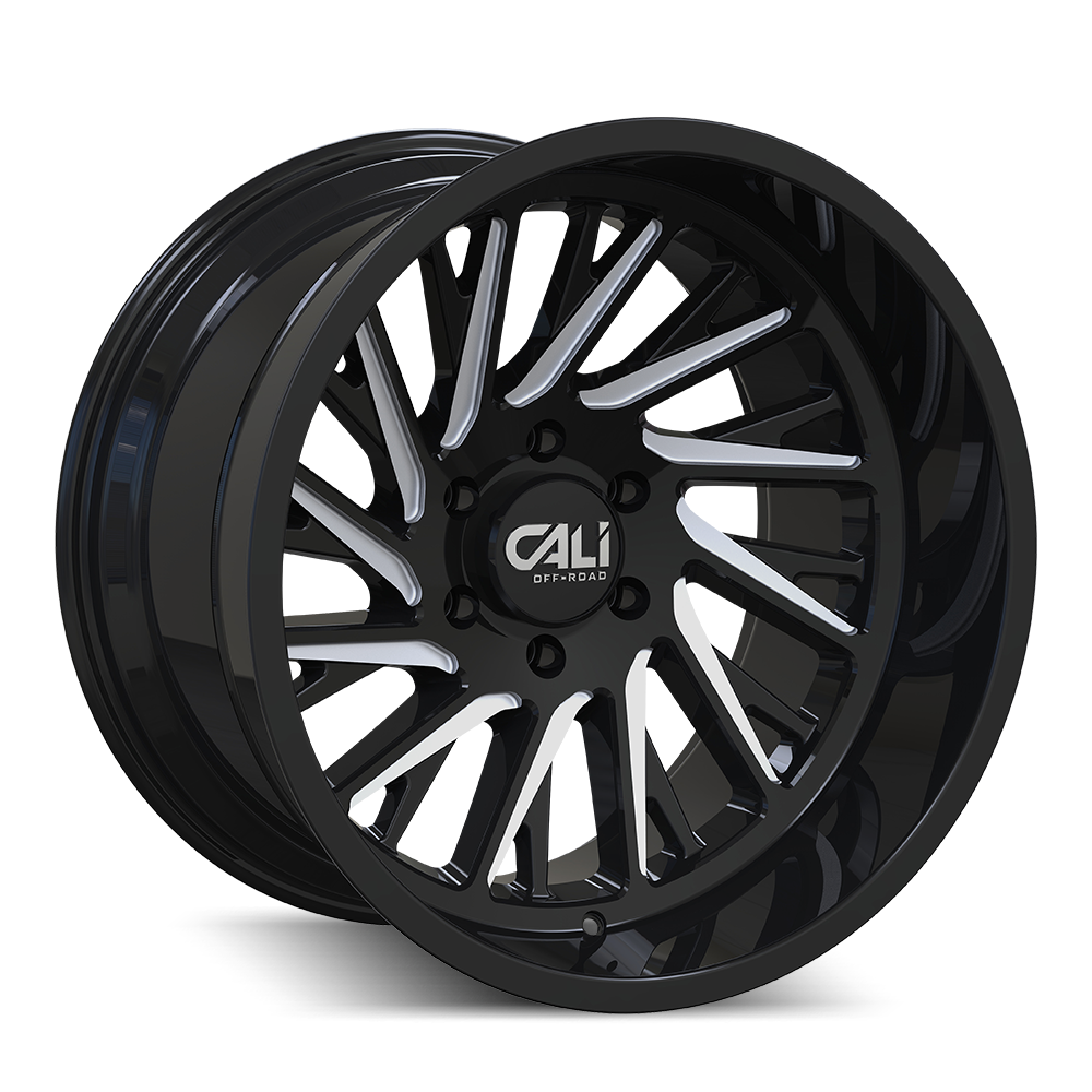 CALI OFF-ROAD PURGE 9114 20X12 -51MM 6x135 87.1MM GLOSS BLACK/MILLED SPOKES