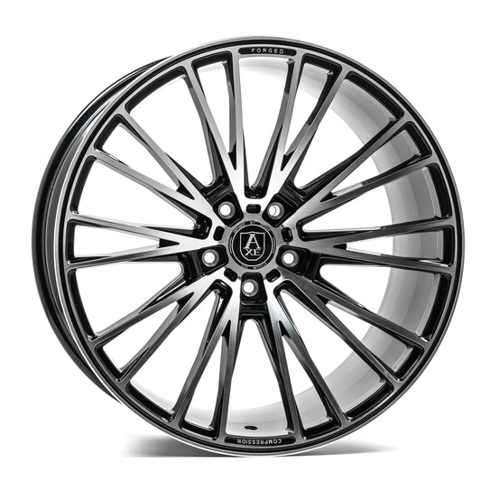 AXE CF2 20x8.5 25 5x114.3 BLACK AND POLISHED FACE
