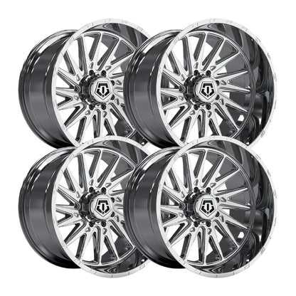 TIS 547C 20x10 -25 6x139.7 4pcs | Fits Chevy Silverado 1500 | Free TPMS Sensors or Lug Nuts