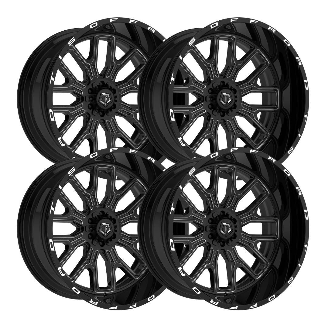 TIS 560BM 20x10 -25 6x139.7 4pcs | Fits Chevy Silverado 1500 | Free TPMS Sensors or Lug Nuts
