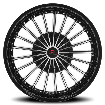 CAVALLO CLV-32 18X8 35 4X100/4X114.3 GLOSS BLACK & MACHINED