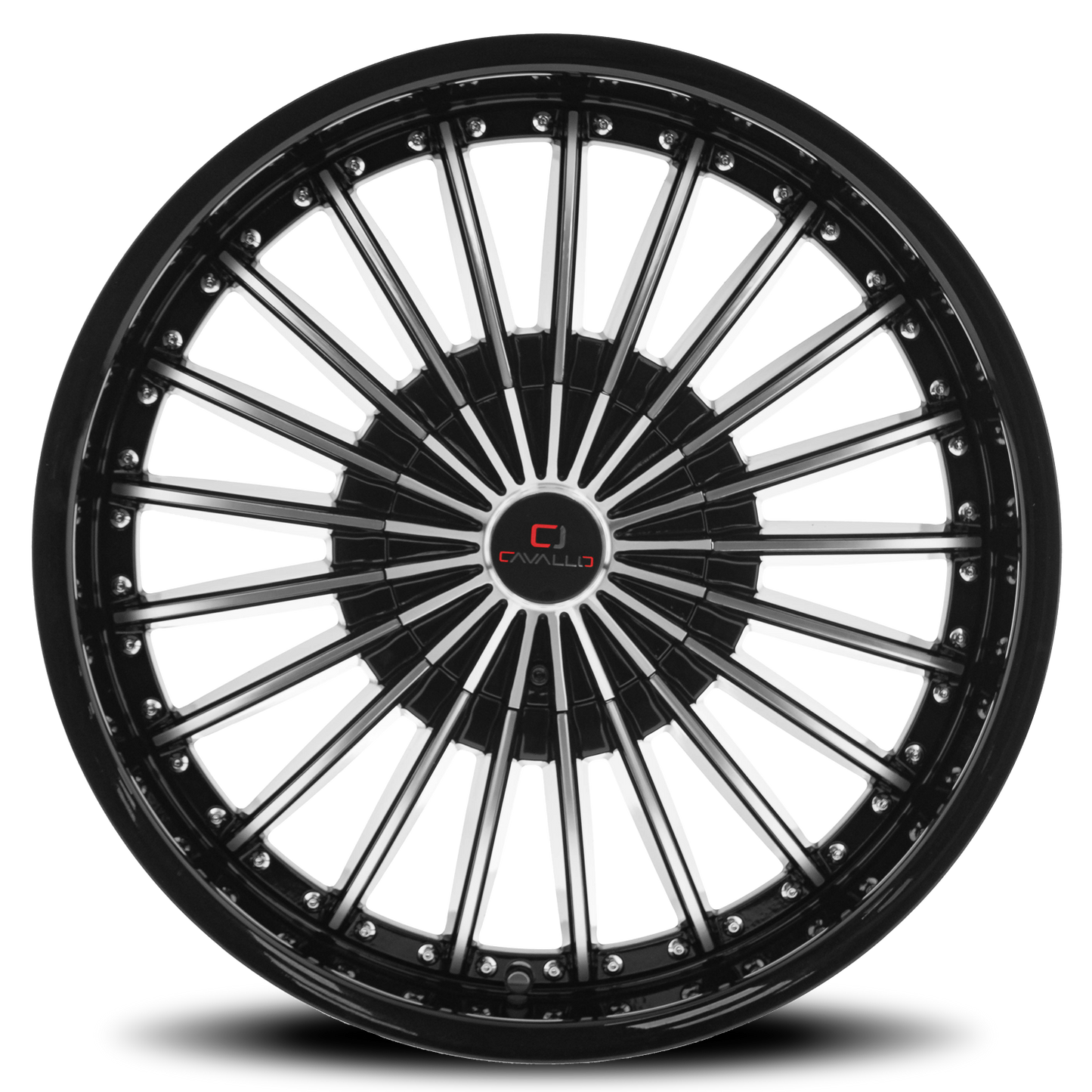 CAVALLO CLV-32 22X9.5 15 5X115/5X120 GLOSS BLACK & MACHINED