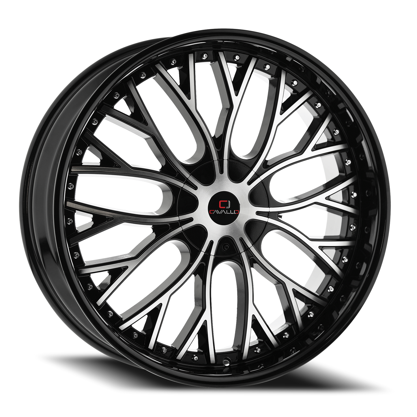 CAVALLO CLV-33 22X9.5 15 5X115/5X120 GLOSS BLACK & MACHINED