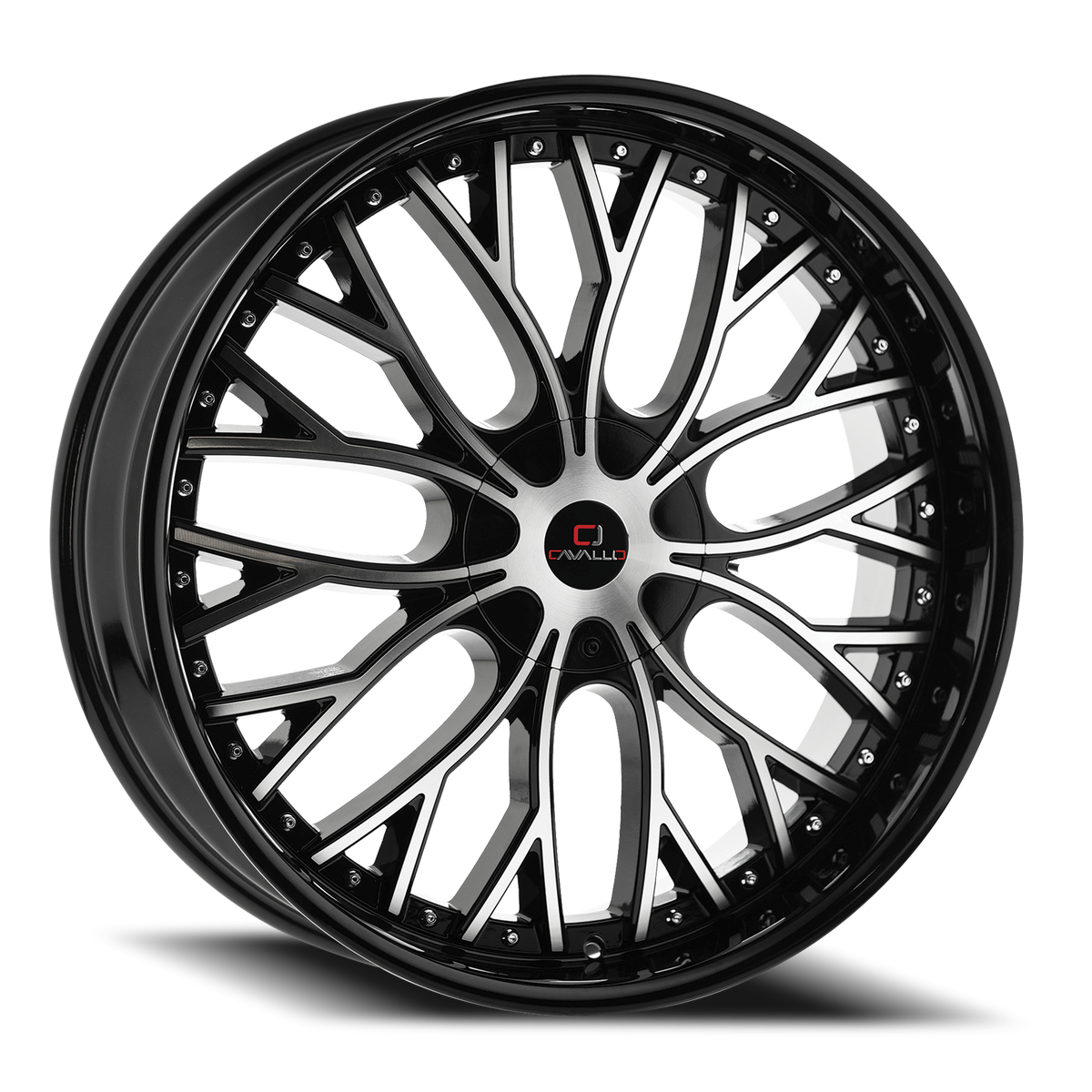 CAVALLO CLV-33 18X8 35 5X100/5X114.3 GLOSS BLACK & MACHINED