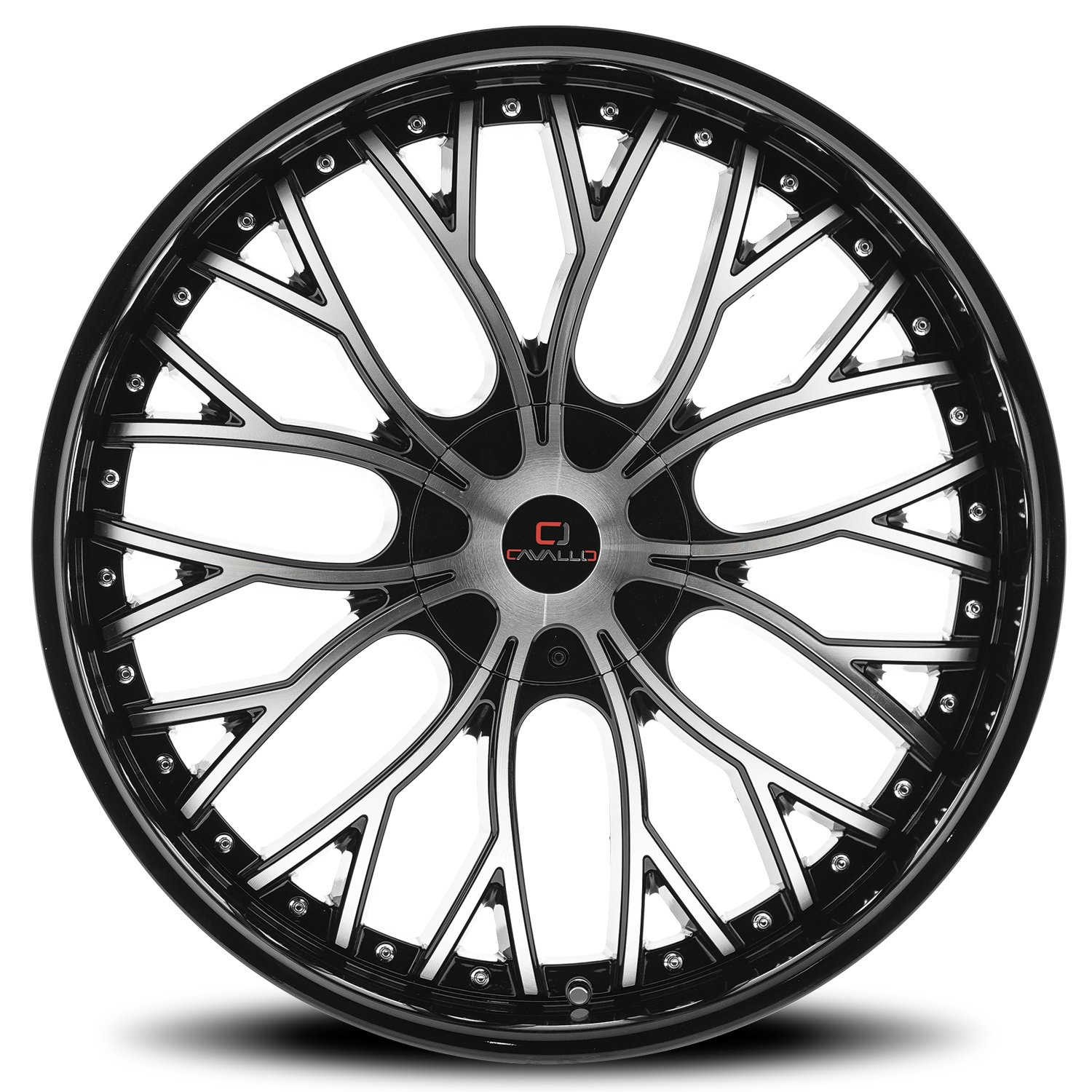 CAVALLO CLV-33 22X9.5 15 5X115/5X120 GLOSS BLACK & MACHINED