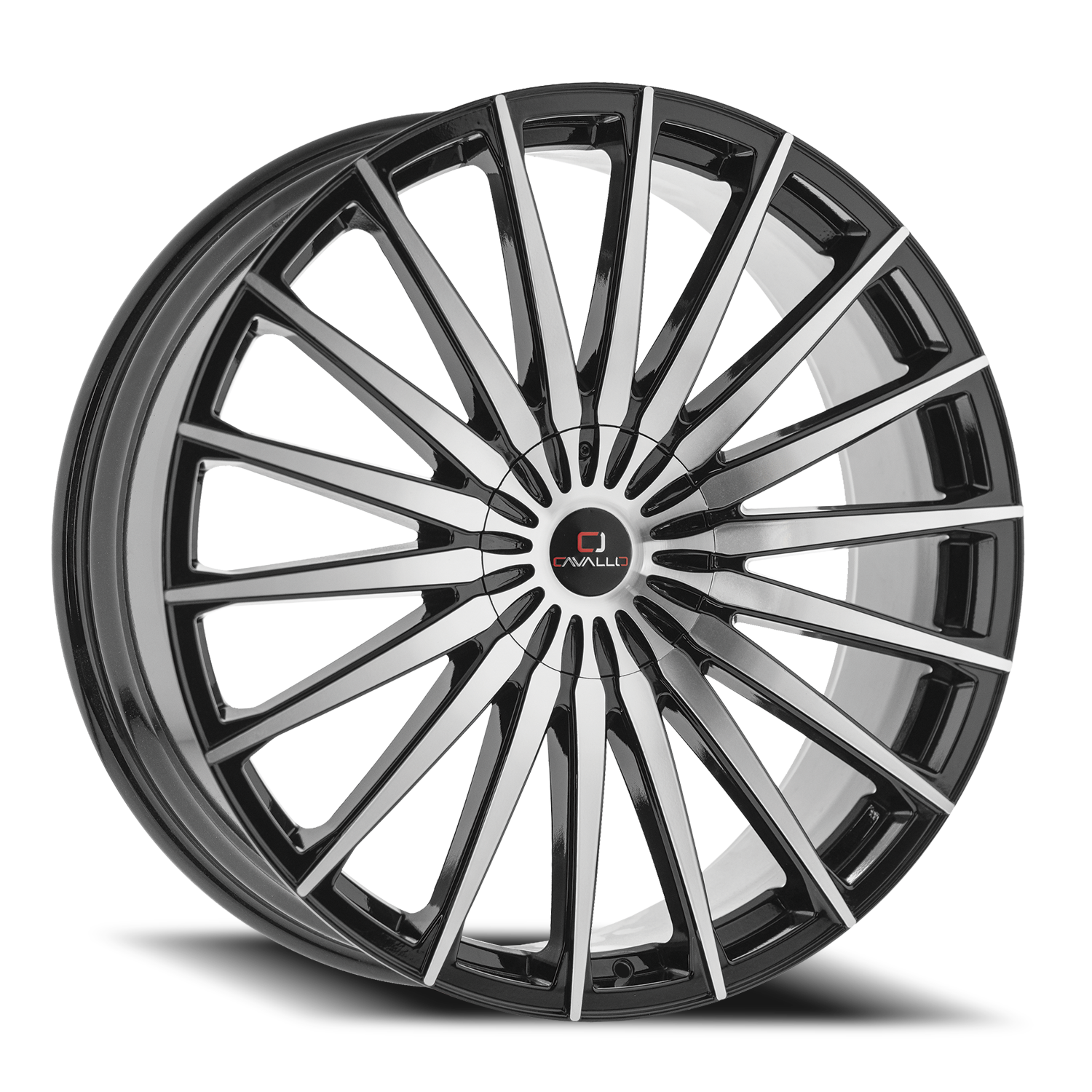CAVALLO CLV-34 18X8 35 5X114.3/5X120 GLOSS BLACK & MACHINED