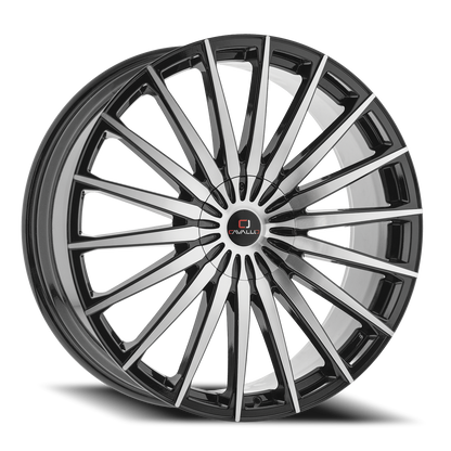 CAVALLO CLV-34 22X9.5 15 5X115/5X120 GLOSS BLACK & MACHINED