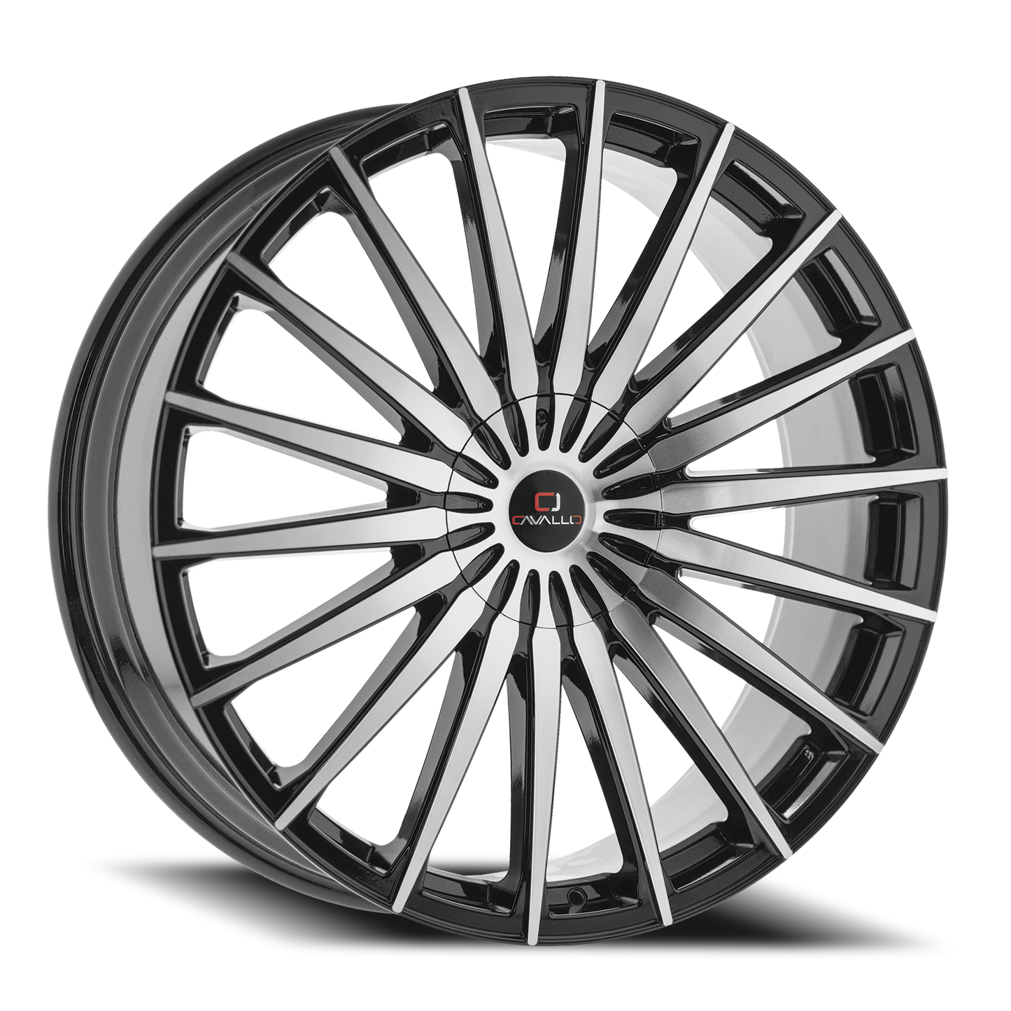 CAVALLO CLV-34 22X9.5 25 6X135/6X139.7 GLOSS BLACK & MACHINED