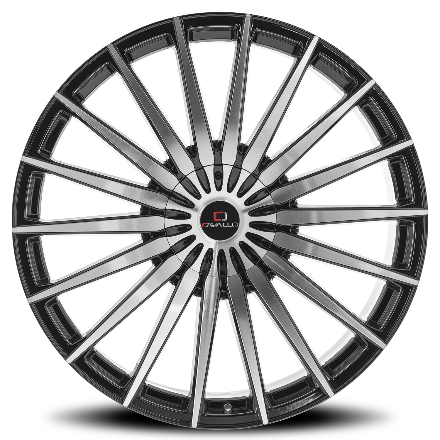 CAVALLO CLV-34 20X8.5 35 5X114.3/5X120 GLOSS BLACK & MACHINED