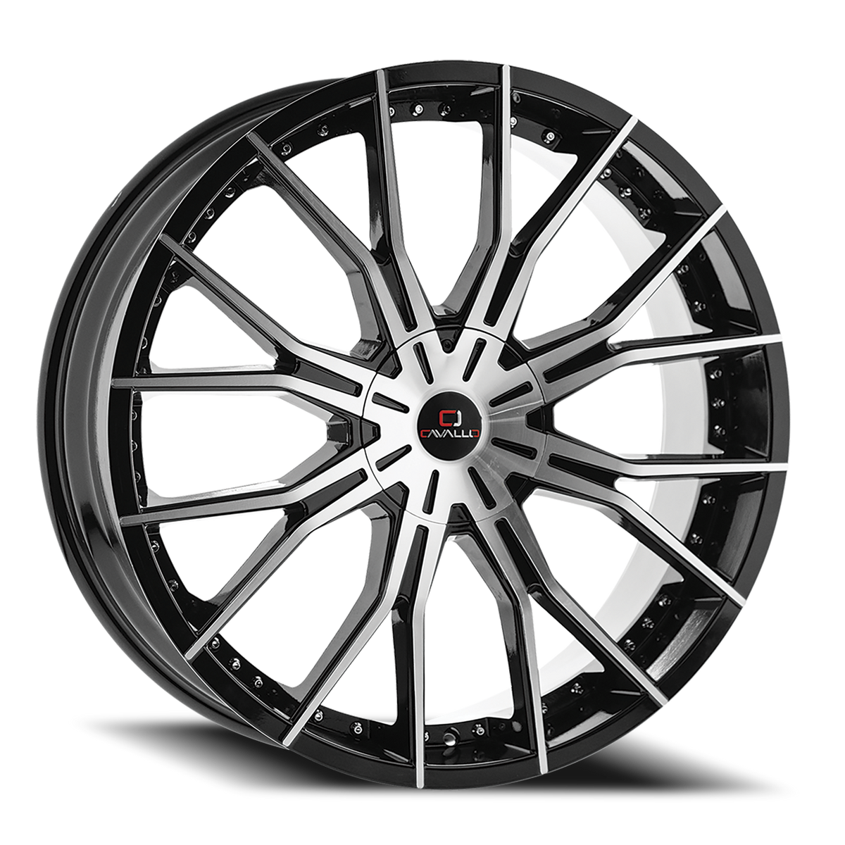 CAVALLO CLV-36 24X9 18 5X115/5X120 GLOSS BLACK & MACHINED