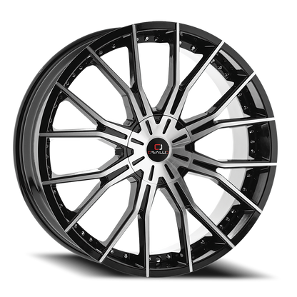 CAVALLO CLV-36 24X9 18 5X115/5X120 GLOSS BLACK & MACHINED