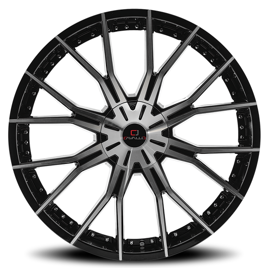CAVALLO CLV-36 26X9.5 25 6X135/6X139.7 GLOSS BLACK & MACHINED